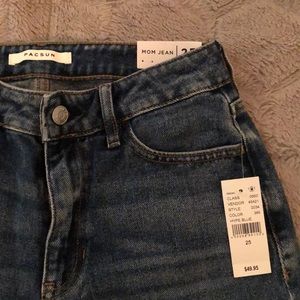PacSun dark blue mom jeans!